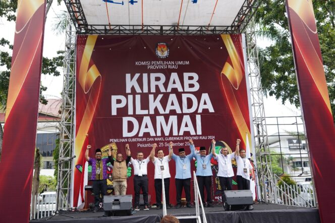 
					TIM COOLING SYSTEM DAN TIM BRIGADE POLWAN DITLANTAS POLDA RIAU SUKSESKAN GIAT KIRAB PILKADA RIAU 2024