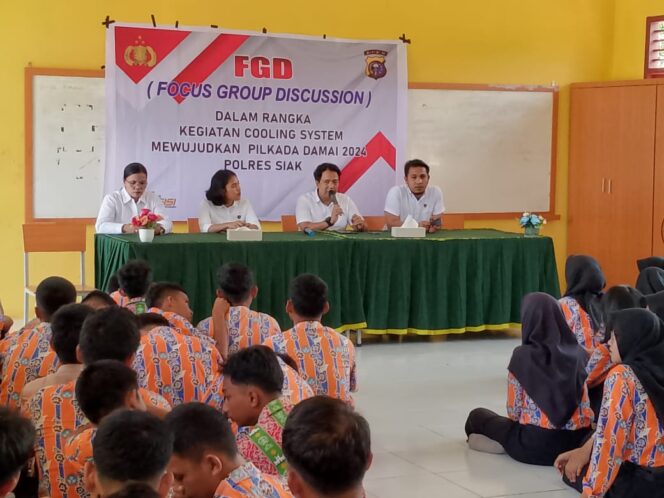 
					Gelar FGD, Satnarkoba Polres Siak Sosialisasikan Bahaya Narkoba dan Ajak Dukung Pilkada Damai